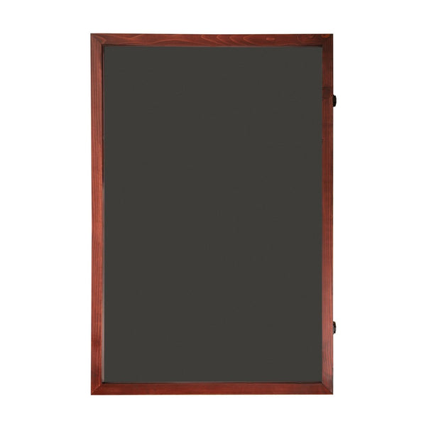 English Elm Banks 24x36 Jersey Display Case with Premium Pine Frame, UV Protection, Velvet Backing & Security Lock Mahogany HMHD-23M099YBN-MHG-2436-GG