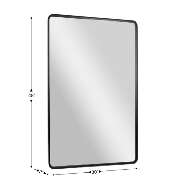 English Elm Ava 48-Inch Deep Framed Wall Mirror - Modern Accent for Brightening Bathrooms, Entryways & More Black 30"W x 48"L HMHD-24M004YBN-BLK-GG