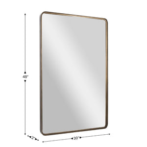 English Elm Ava 48-Inch Deep Framed Wall Mirror - Modern Accent for Brightening Bathrooms, Entryways & More Bronze 30"W x 48"L HMHD-24M004YBN-BRNZ-GG