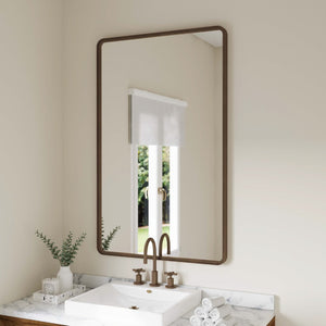 English Elm Ava 48-Inch Deep Framed Wall Mirror - Modern Accent for Brightening Bathrooms, Entryways & More Bronze 30"W x 48"L HMHD-24M004YBN-BRNZ-GG