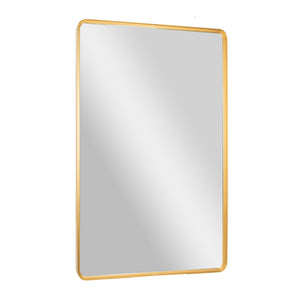 English Elm Ava 48-Inch Deep Framed Wall Mirror - Modern Accent for Brightening Bathrooms, Entryways & More Gold 30"W x 48"L HMHD-24M004YBN-GLD-GG