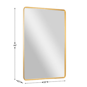 English Elm Ava 48-Inch Deep Framed Wall Mirror - Modern Accent for Brightening Bathrooms, Entryways & More Gold 30"W x 48"L HMHD-24M004YBN-GLD-GG