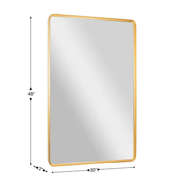 English Elm Ava 48-Inch Deep Framed Wall Mirror - Modern Accent for Brightening Bathrooms, Entryways & More Gold 30"W x 48"L HMHD-24M004YBN-GLD-GG
