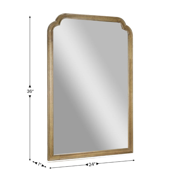 English Elm Efie Large Accent Wall Mirror with Solid Wood Frame – Ideal for Brightening Any Room Decor Effortlessly Weathered 24"W x 36"L HMHD-24M045YBN-LTNAT-GG