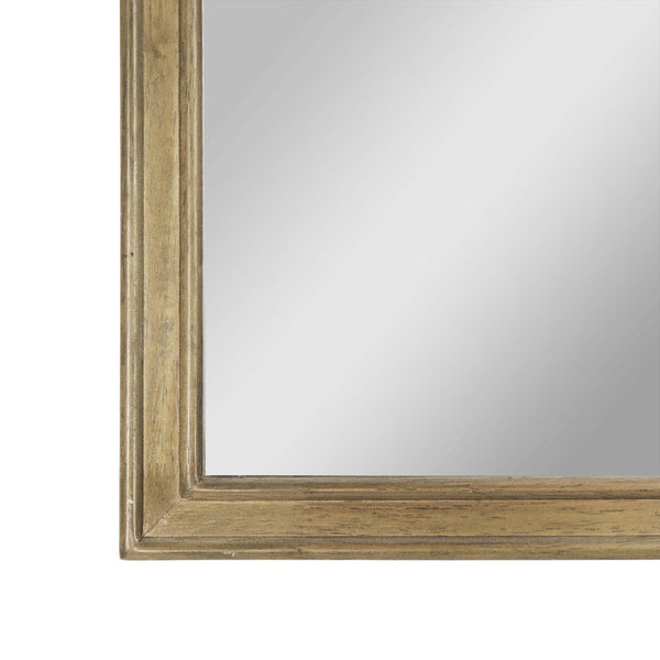English Elm Efie Large Accent Wall Mirror with Solid Wood Frame – Ideal for Brightening Any Room Decor Effortlessly Weathered 24"W x 36"L HMHD-24M045YBN-LTNAT-GG