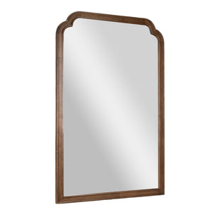 English Elm Efie Large Accent Wall Mirror with Solid Wood Frame – Ideal for Brightening Any Room Decor Effortlessly Rustic Brown 24"W x 36"L HMHD-24M045YBN-RUSTICBRN-GG