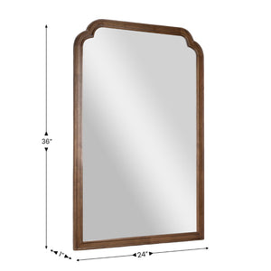 English Elm Efie Large Accent Wall Mirror with Solid Wood Frame – Ideal for Brightening Any Room Decor Effortlessly Rustic Brown 24"W x 36"L HMHD-24M045YBN-RUSTICBRN-GG