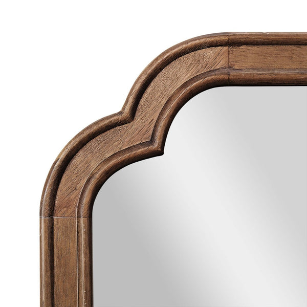 English Elm Efie Large Accent Wall Mirror with Solid Wood Frame – Ideal for Brightening Any Room Decor Effortlessly Rustic Brown 24"W x 36"L HMHD-24M045YBN-RUSTICBRN-GG