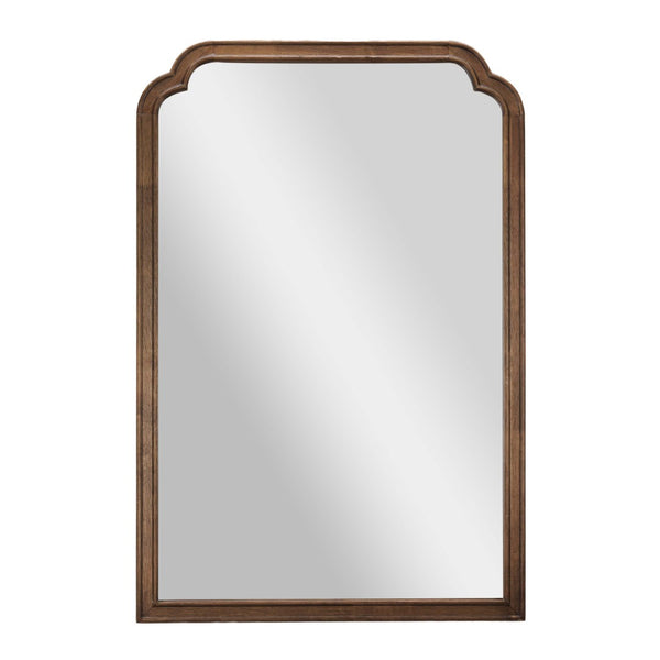 English Elm Efie Large Accent Wall Mirror with Solid Wood Frame – Ideal for Brightening Any Room Decor Effortlessly Rustic Brown 24"W x 36"L HMHD-24M045YBN-RUSTICBRN-GG