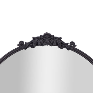 English Elm Esme Traditional Arched Wall Mirror - Elegant Baroque Accent for Home Décor and Easy Installation Black 23.75"W x 34.75"L HMHD-FM23S0793L-BLK-GG
