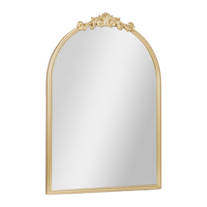 English Elm Esme Traditional Arched Wall Mirror - Elegant Baroque Accent for Home Décor and Easy Installation Gold 20"W x 29"L HMHD-FM23S0793M-GLD-GG