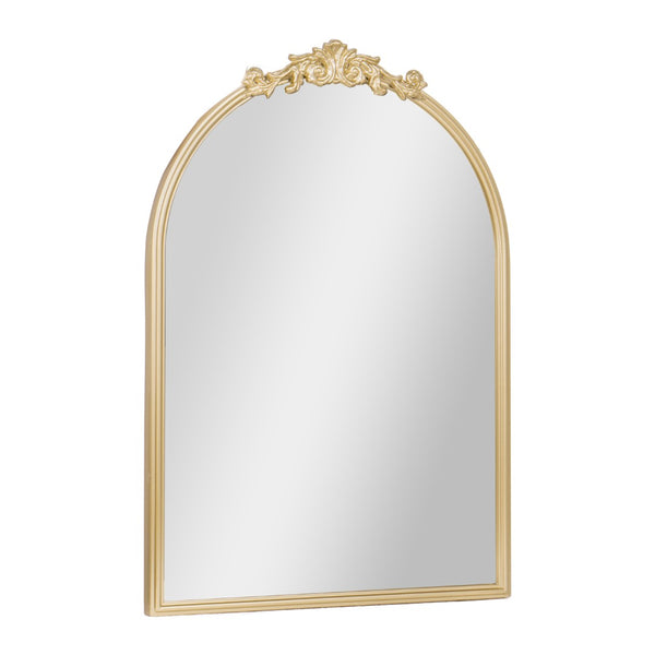 English Elm Esme Traditional Arched Wall Mirror - Elegant Baroque Accent for Home Décor and Easy Installation Gold 20"W x 29"L HMHD-FM23S0793M-GLD-GG