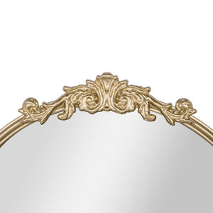 English Elm Esme Traditional Arched Wall Mirror - Elegant Baroque Accent for Home Décor and Easy Installation Gold 20"W x 29"L HMHD-FM23S0793M-GLD-GG