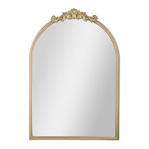 English Elm Esme Traditional Arched Wall Mirror - Elegant Baroque Accent for Home Décor and Easy Installation Gold 20"W x 29"L HMHD-FM23S0793M-GLD-GG