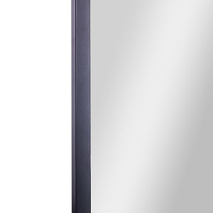English Elm Finlay 35" x 27" Metal Pivot Wall Mirror - Stylish Tilted Accent for Modern Bathroom Decor Upgrade Black 26.75"W x 34.75"L HMHD-FM24C0056-BLK-GG