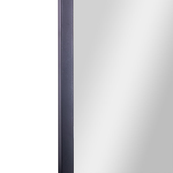 English Elm Finlay 35" x 27" Metal Pivot Wall Mirror - Stylish Tilted Accent for Modern Bathroom Decor Upgrade Black 26.75"W x 34.75"L HMHD-FM24C0056-BLK-GG