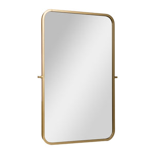 English Elm Finlay 35" x 27" Metal Pivot Wall Mirror - Stylish Tilted Accent for Modern Bathroom Decor Upgrade Gold 26.75"W x 34.75"L HMHD-FM24C0056-GLD-GG