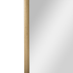 English Elm Finlay 35" x 27" Metal Pivot Wall Mirror - Stylish Tilted Accent for Modern Bathroom Decor Upgrade Gold 26.75"W x 34.75"L HMHD-FM24C0056-GLD-GG