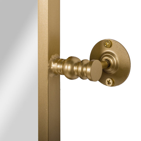 English Elm Finlay 35" x 27" Metal Pivot Wall Mirror - Stylish Tilted Accent for Modern Bathroom Decor Upgrade Gold 26.75"W x 34.75"L HMHD-FM24C0056-GLD-GG