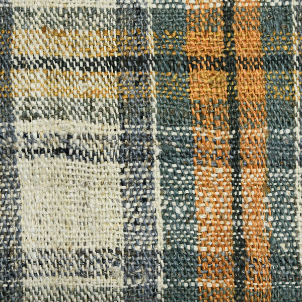 Hampton Hand-woven Jute Flatweave Area Rug Farmhouse Plaid Pattern for Home and Kitchen