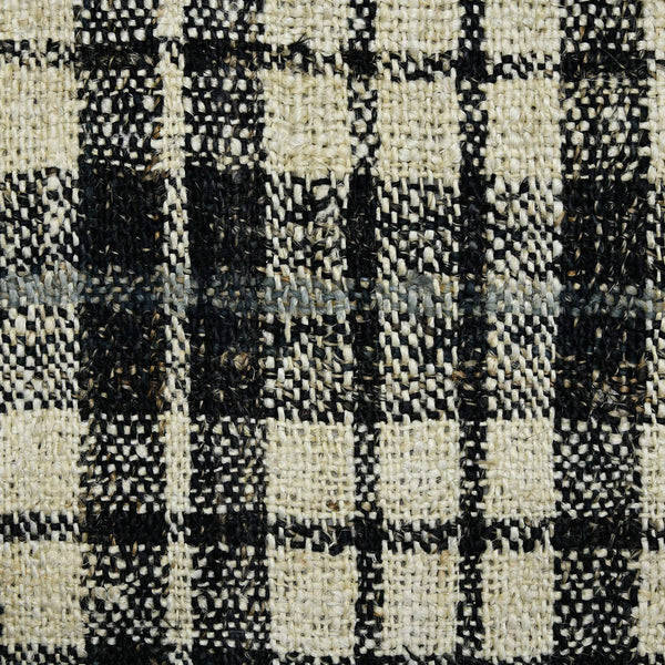 Hampton Hand-woven Jute Flatweave Plaid Area Rug with Knotted Fringe for Farmhouse Interiors