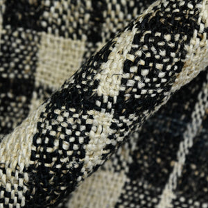 Hampton Hand-woven Jute Flatweave Plaid Area Rug with Knotted Fringe for Farmhouse Interiors