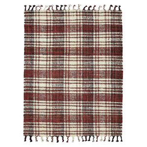 AMER Rugs Hampton Hand-woven Jute Flatweave Area Rug Rustic Plaid for Farmhouse Living Spaces HMP40576