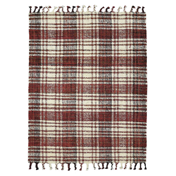 AMER Rugs Hampton Hand-woven Jute Flatweave Area Rug Rustic Plaid for Farmhouse Living Spaces HMP40576