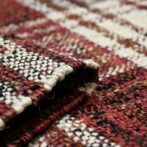 Hampton Hand-woven Jute Flatweave Area Rug Rustic Plaid for Farmhouse Living Spaces