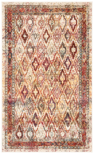 Safavieh Harmony Elegant Area Rug – Timeless Design For Luxurious Living Spaces, Durable & Stylish Décor Cream ,Rose 100% Polypropylene Friese Hmy407b-6
