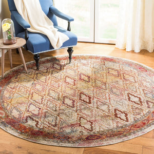 Safavieh Harmony Elegant Area Rug – Timeless Design For Luxurious Living Spaces, Durable & Stylish Décor Cream ,Rose 100% Polypropylene Friese Hmy407b-6