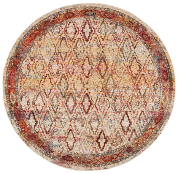 Safavieh Harmony Elegant Area Rug – Timeless Design For Luxurious Living Spaces, Durable & Stylish Décor Cream ,Rose 100% Polypropylene Friese Hmy407b-6