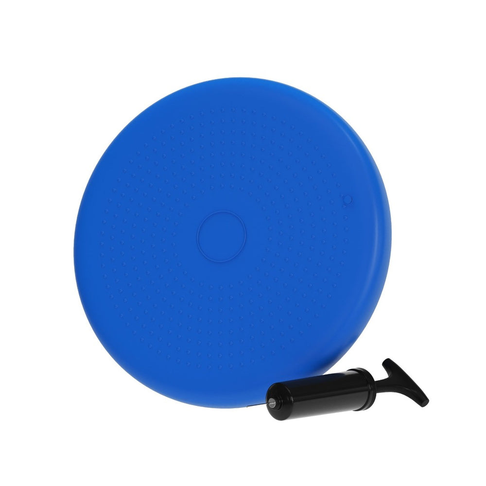 English Elm Alfie Blue 13-Inch Inflatable Wobble Cushion with Dual-Sided Grips for Balance, Focus & Comfort HN-1399-BLU-GG