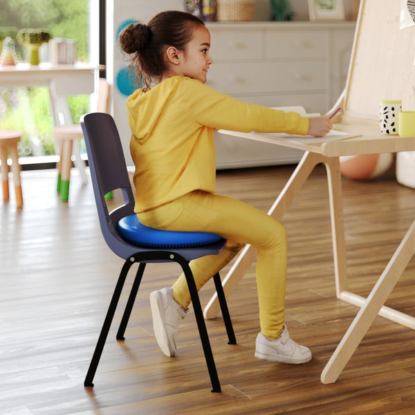 English Elm Alfie Blue 13-Inch Inflatable Wobble Cushion with Dual-Sided Grips for Balance, Focus & Comfort HN-1399-BLU-GG