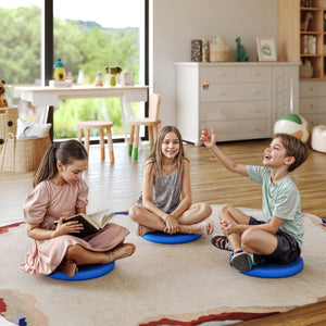 English Elm Alfie Blue 13-Inch Inflatable Wobble Cushion with Dual-Sided Grips for Balance, Focus & Comfort HN-1399-BLU-GG