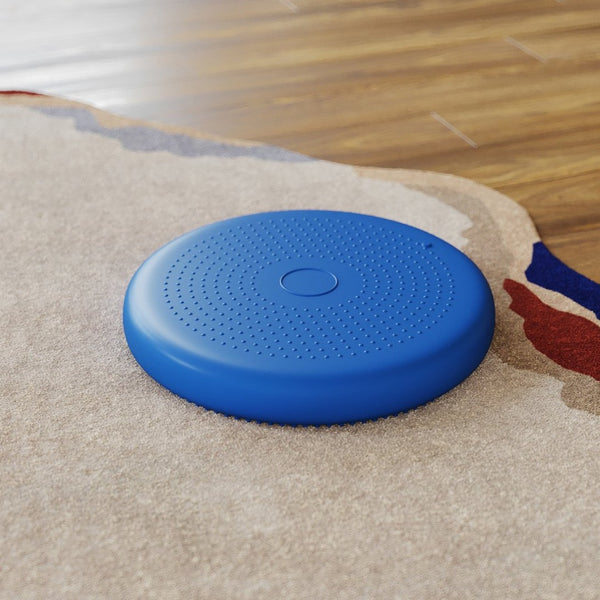 English Elm Alfie Blue 13-Inch Inflatable Wobble Cushion with Dual-Sided Grips for Balance, Focus & Comfort HN-1399-BLU-GG