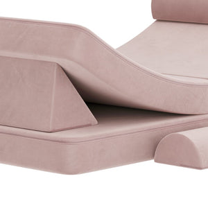 English Elm Marlowe 56" Modular Kids Play Couch - Creative Soft Foam Sofa for Imaginative Play and Comfort Blush HN-23112-BLSH-GG