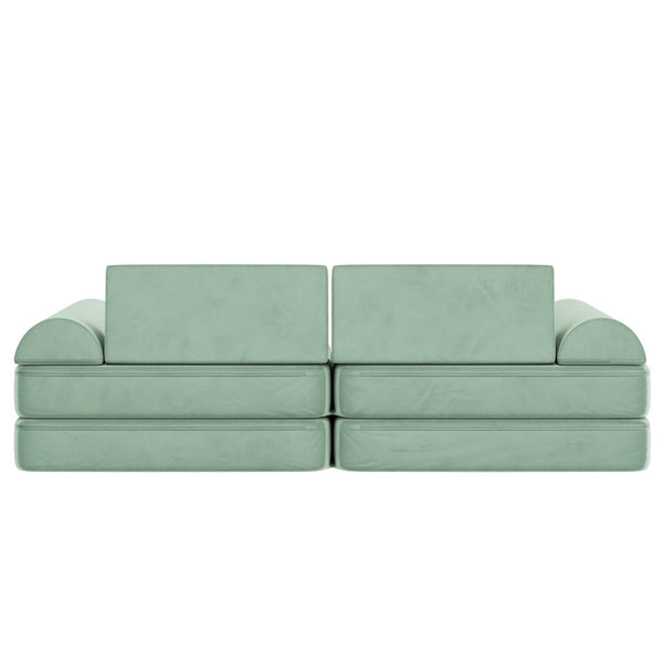 English Elm Marlowe 56" Modular Kids Play Couch - Creative Soft Foam Sofa for Imaginative Play and Comfort Sage HN-23112-SGE-GG