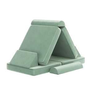 English Elm Marlowe 56" Modular Kids Play Couch - Creative Soft Foam Sofa for Imaginative Play and Comfort Sage HN-23112-SGE-GG