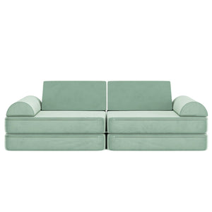 English Elm Marlowe 56" Modular Kids Play Couch - Creative Soft Foam Sofa for Imaginative Play and Comfort Sage HN-23112-SGE-GG