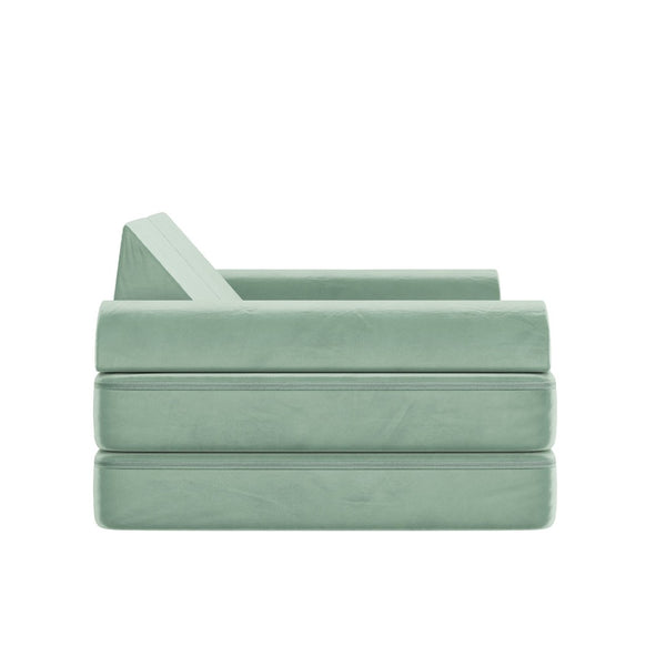 English Elm Marlowe 56" Modular Kids Play Couch - Creative Soft Foam Sofa for Imaginative Play and Comfort Sage HN-23112-SGE-GG