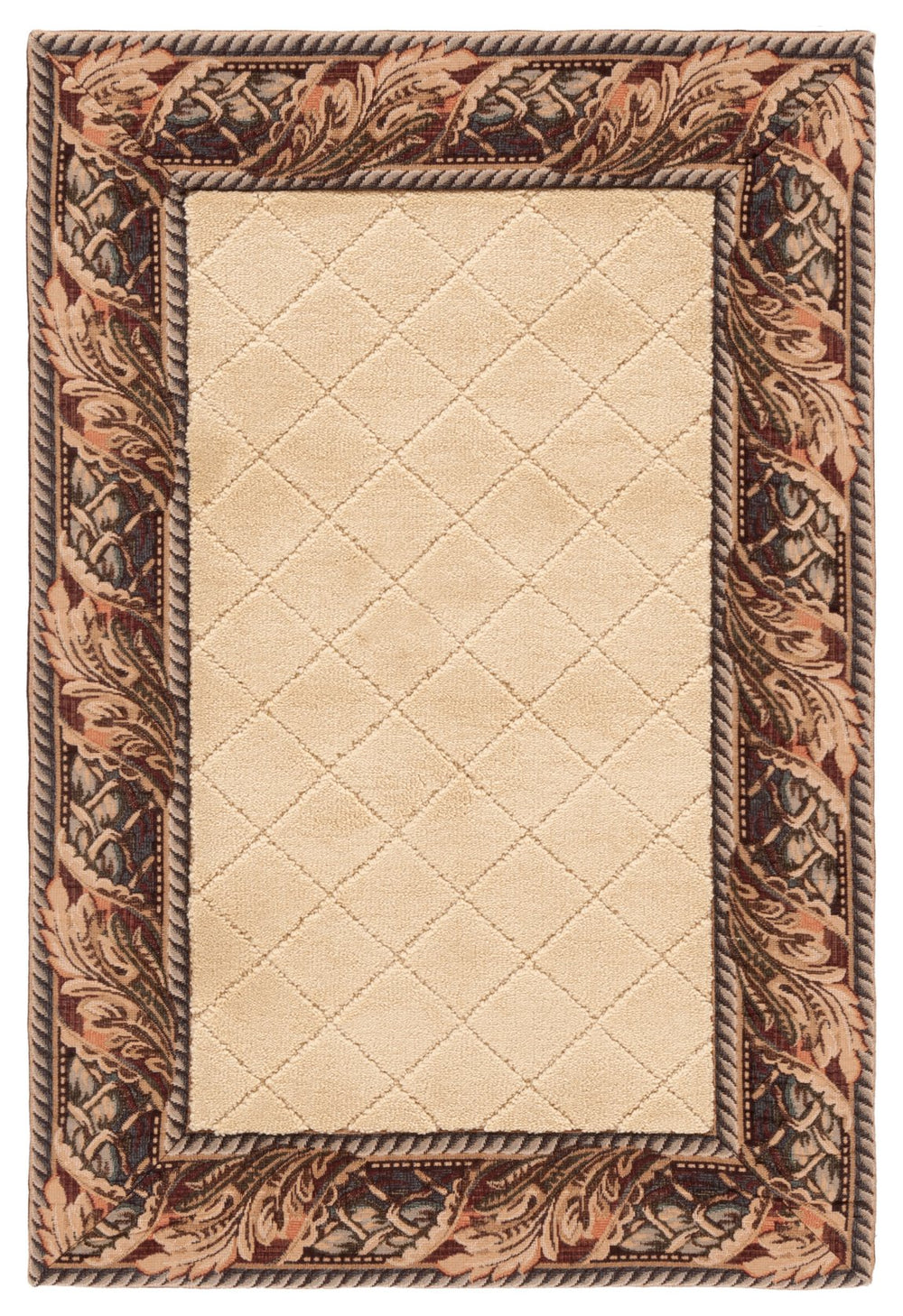 Safavieh Hamilton Exquisite Power Loomed Chenille Accent Rug – Luxurious Floral Design For Timeless Elegance Beige ,Brown Chenille Hn856a-3