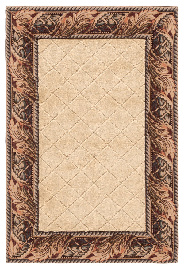 Safavieh Hamilton Exquisite Power Loomed Chenille Accent Rug – Luxurious Floral Design For Timeless Elegance Beige ,Brown Chenille Hn856a-2