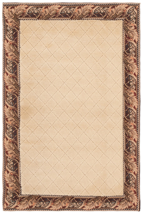 Safavieh Hamilton Exquisite Power Loomed Chenille Accent Rug – Luxurious Floral Design For Timeless Elegance Beige ,Brown Chenille Hn856a-3