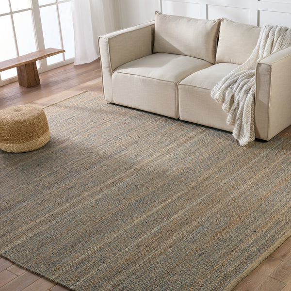Jaipur Living Harman Natural By Kate Lester Rosier Hnl01 Handwoven Handmade 50% Wool 50% Jute Solids Solid Indoor Rug Beige, Blue 50% Wool 50% Jute, 100% Cotton Rug153077