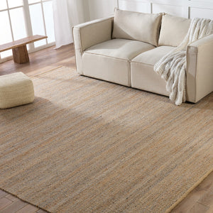 Jaipur Living Kate Lester + Jaipur Living Harman Natural Rosier Modern Global Handmade Indoor Rug Beige 10'x14'