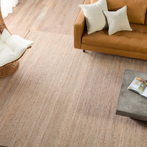 Jaipur Living Harman Natural By Kate Lester Rosier Hnl03 Handwoven Handmade 50% Wool 50% Jute Solids Solid Indoor Rug Beige, Ivory 50% Wool 50% Jute, 100% Cotton Rug153079