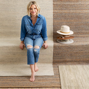 Jaipur Living Kate Lester + Jaipur Living Harman Natural Esdras Modern Global Handmade Indoor Rug Beige 10'x14'