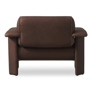 Moe's Home Marcello Lounge Chair - Exquisite Full-aniline Leather Craftsmanship For Luxurious Comfort & Style Brown Full Aniline Leather,Foam And Fiber Seat And Back Ho-1000-20