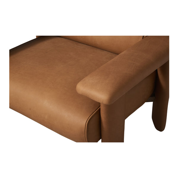 Moe's Home Marcello Lounge Chair - Exquisite Full-aniline Leather Craftsmanship For Luxurious Comfort & Style Brown Full Aniline Leather,Foam And Fiber Seat And Back Ho-1000-40